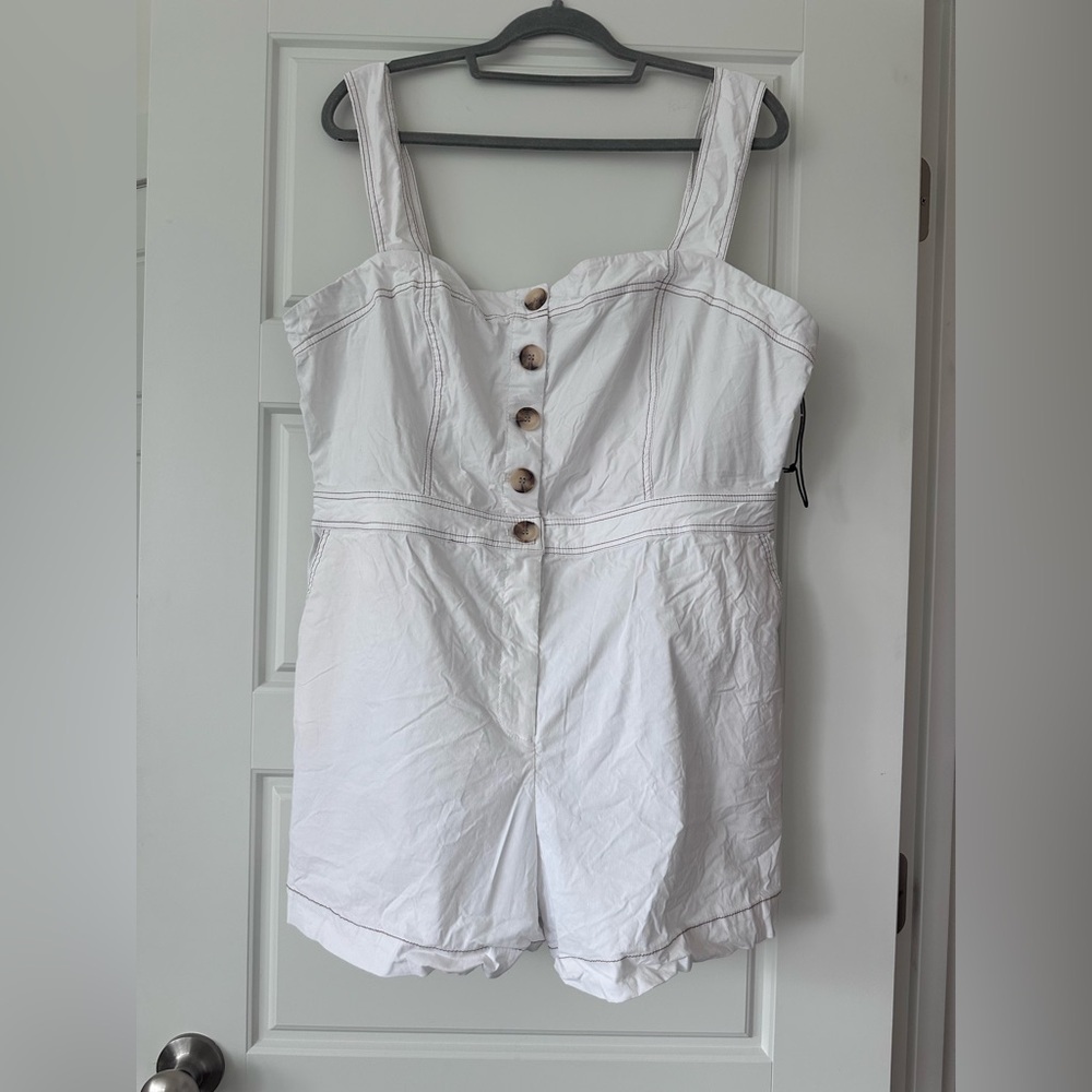 Nicole Miller White Romper NWOT